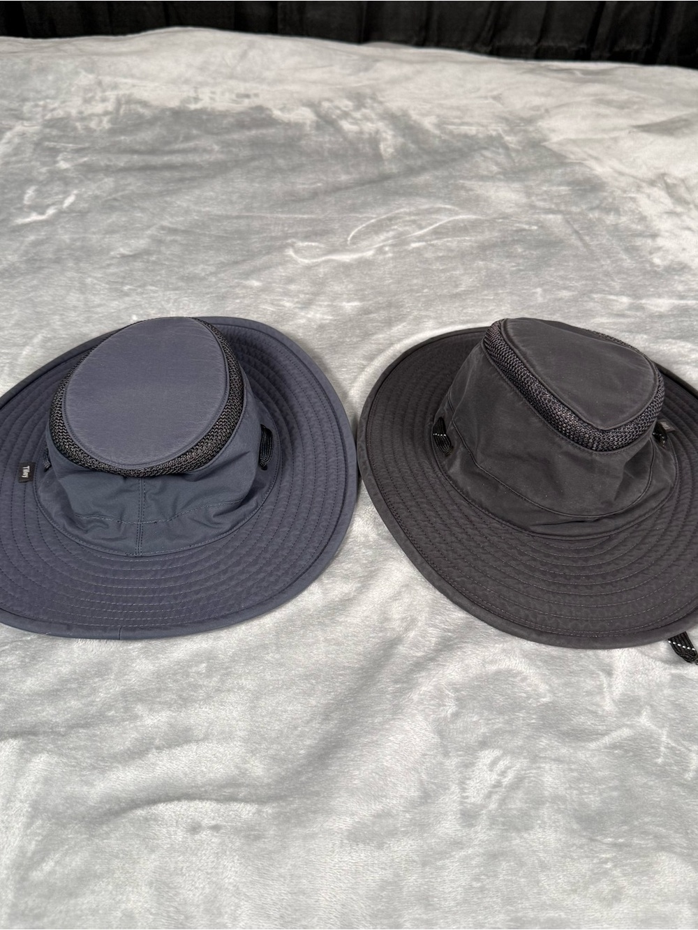 Lot Of 2 Airflo Tilley Hat Adult Size S(7) Nylon Sun Protection Faded Gray/Blue